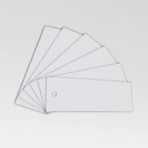 Witte Plastic Ventiel labels (100 stuks - 37mm x 115mm)