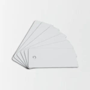 Witte Plastic Ventiel labels (100 stuks - 38mm x 80mm)