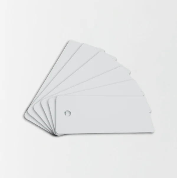 Witte Plastic Ventiel labels (100 stuks - 38mm x 80mm)